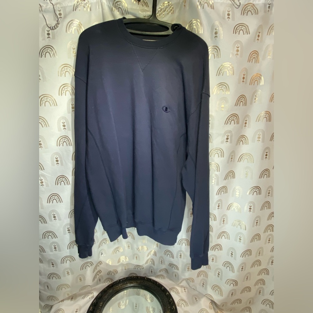 Champion Men's Dark Blue Crewneck Sweater